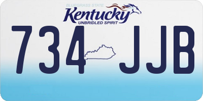 KY license plate 734JJB