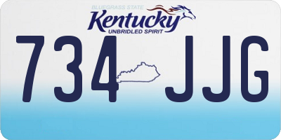 KY license plate 734JJG