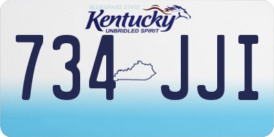 KY license plate 734JJI