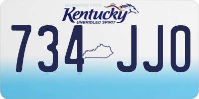 KY license plate 734JJO