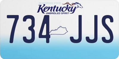 KY license plate 734JJS