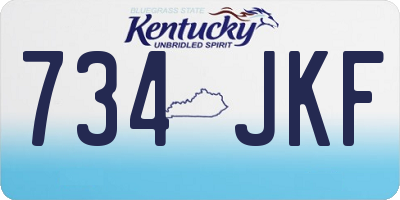 KY license plate 734JKF