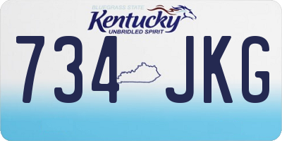 KY license plate 734JKG
