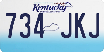 KY license plate 734JKJ