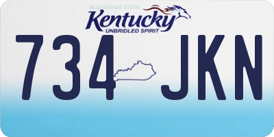 KY license plate 734JKN