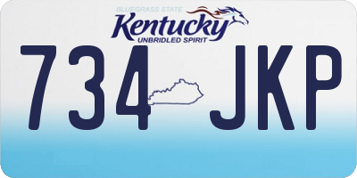 KY license plate 734JKP