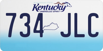 KY license plate 734JLC