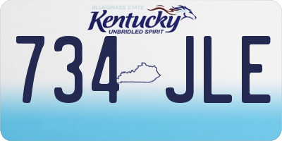 KY license plate 734JLE