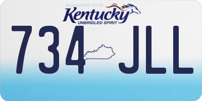 KY license plate 734JLL