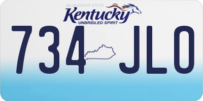 KY license plate 734JLO