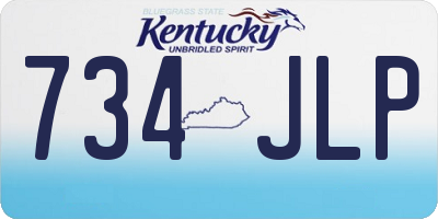 KY license plate 734JLP