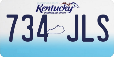 KY license plate 734JLS