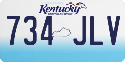 KY license plate 734JLV