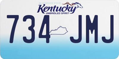 KY license plate 734JMJ
