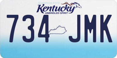 KY license plate 734JMK