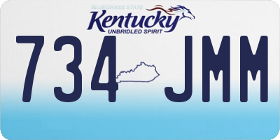 KY license plate 734JMM