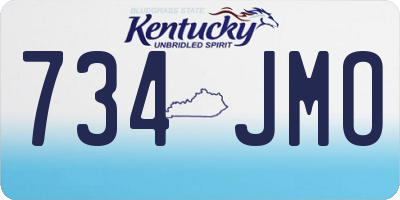 KY license plate 734JMO