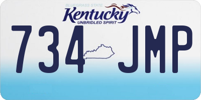 KY license plate 734JMP