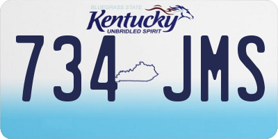 KY license plate 734JMS