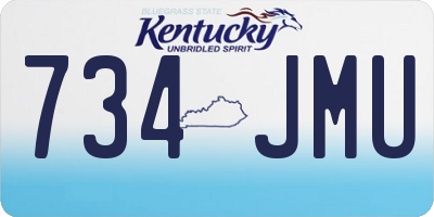 KY license plate 734JMU