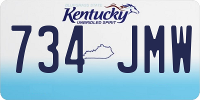 KY license plate 734JMW