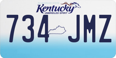 KY license plate 734JMZ