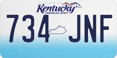 KY license plate 734JNF