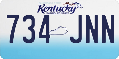 KY license plate 734JNN
