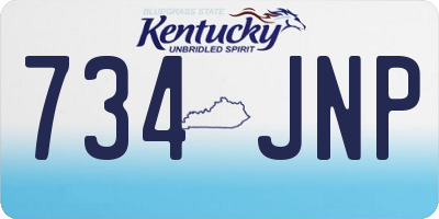 KY license plate 734JNP