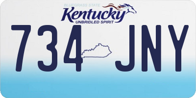 KY license plate 734JNY