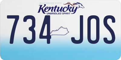 KY license plate 734JOS