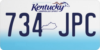 KY license plate 734JPC