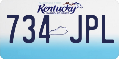 KY license plate 734JPL
