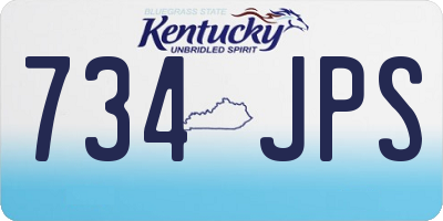 KY license plate 734JPS