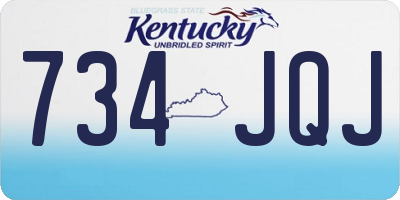 KY license plate 734JQJ