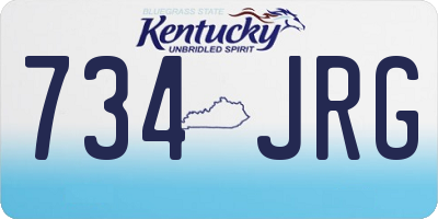 KY license plate 734JRG