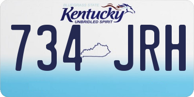 KY license plate 734JRH