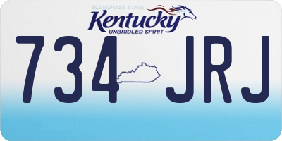 KY license plate 734JRJ