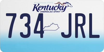 KY license plate 734JRL