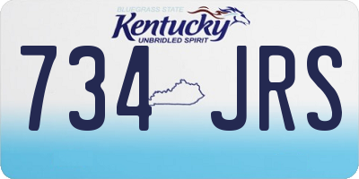 KY license plate 734JRS