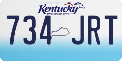 KY license plate 734JRT