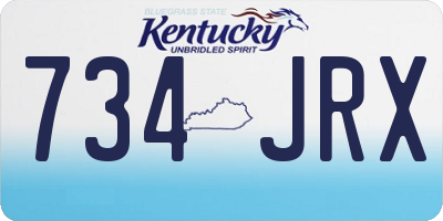 KY license plate 734JRX