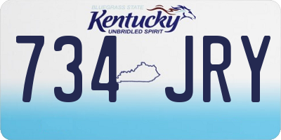 KY license plate 734JRY