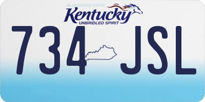 KY license plate 734JSL