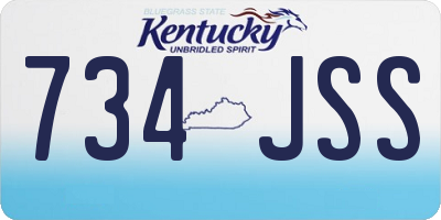 KY license plate 734JSS