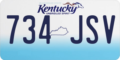 KY license plate 734JSV