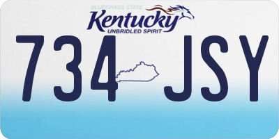 KY license plate 734JSY
