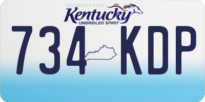 KY license plate 734KDP