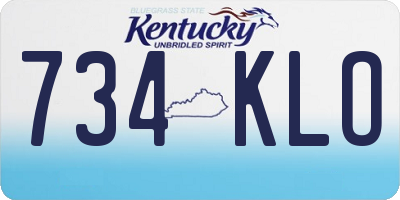 KY license plate 734KLO