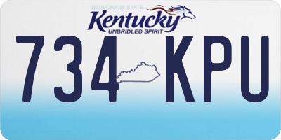 KY license plate 734KPU